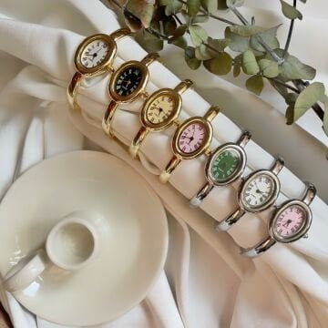 Vintage Kelepçe Model Çelik Saat