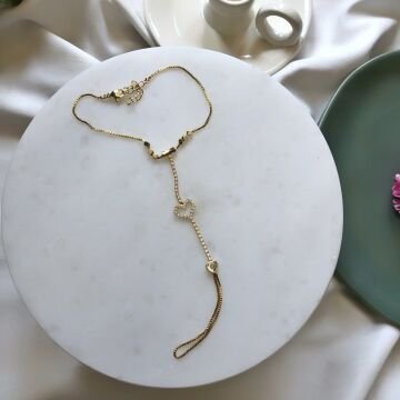 Zirkon Taşlı Kalp Tasarım Şahmeran