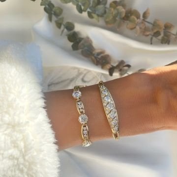 Taşlı Plaka Model Bileklik