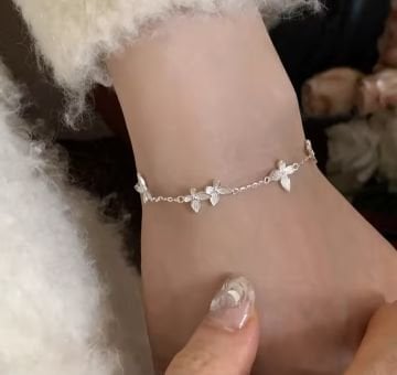 Vintage Kelebek Gümüş Bileklik