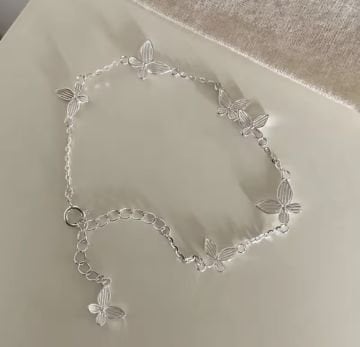 Vintage Kelebek Gümüş Bileklik