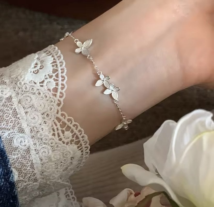 Vintage Kelebek Gümüş Bileklik