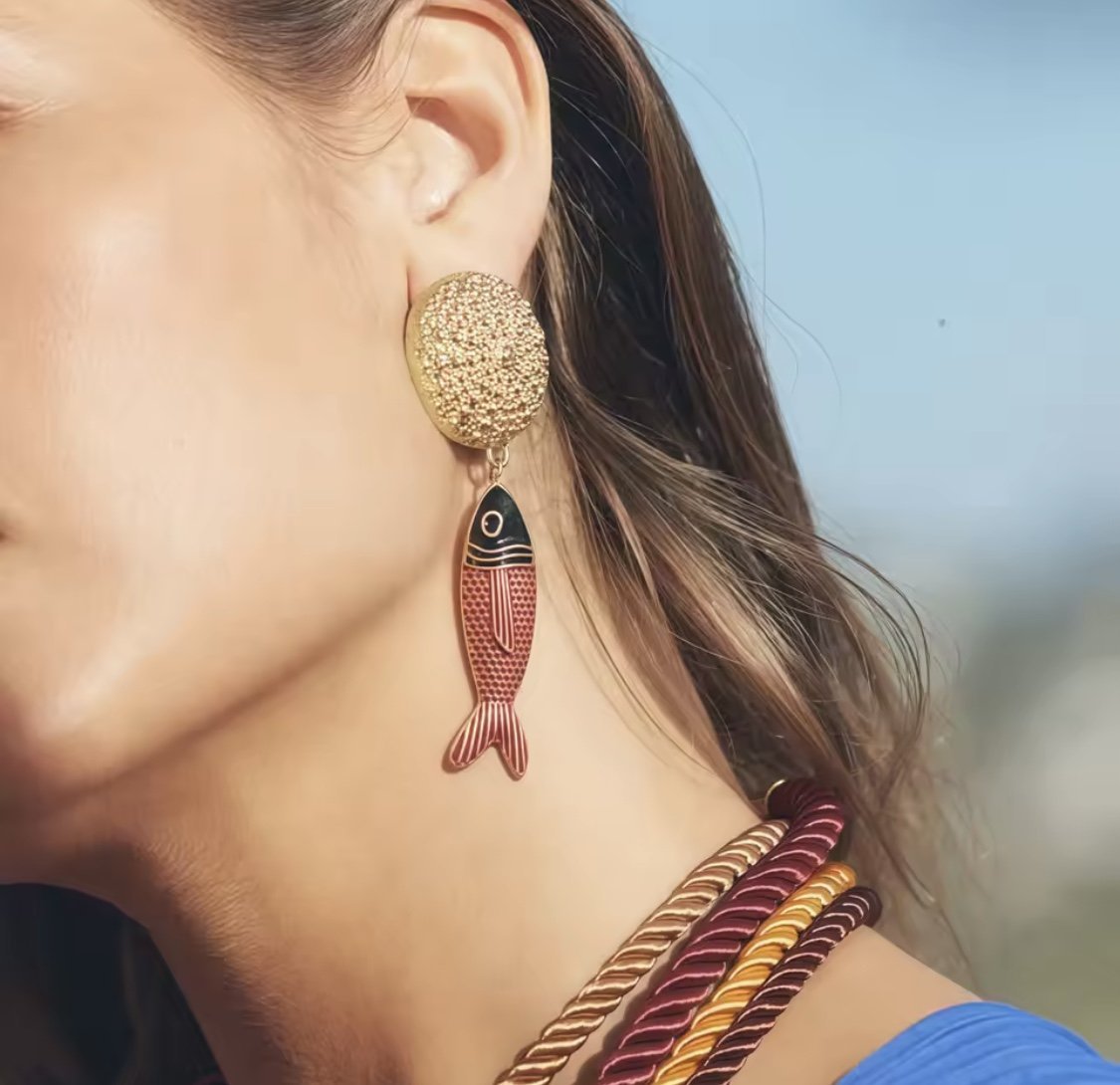 Etnik Tarz Balık Küpe