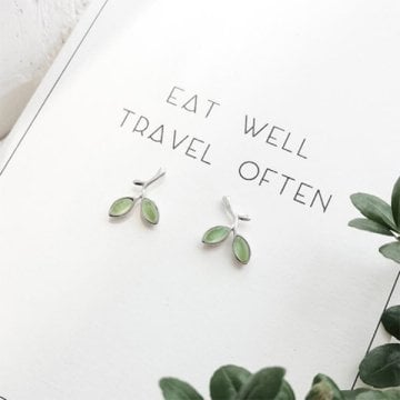 Yaprak Tasarım Vintage Küpe