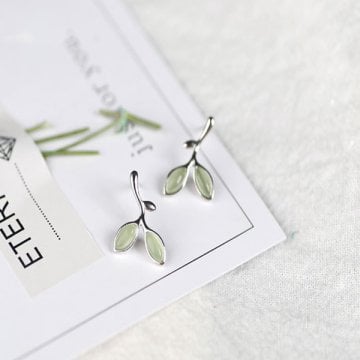 Yaprak Tasarım Vintage Küpe