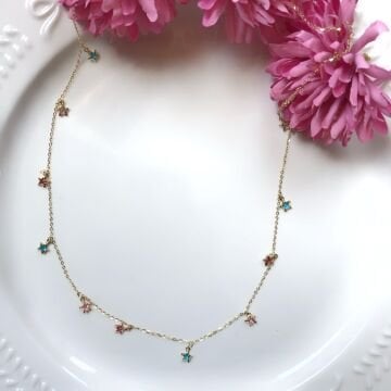 Renkli Yıldız Tasarım Çelik Bel Zinciri