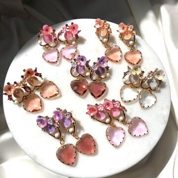 Kalp Bahçesi Koleksiyonu Tasarım Küpeler