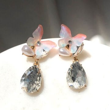 Renkli Kelebek Tasarım Küpeler