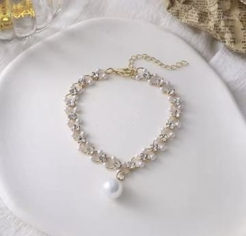 İnci Detaylı Halka Bileklik