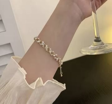 İnci Detaylı Halka Bileklik