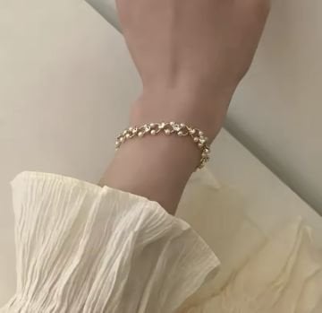 İnci Detaylı Halka Bileklik