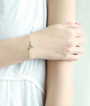 Yaprak Tasarım Vintage Gümüş Bileklik