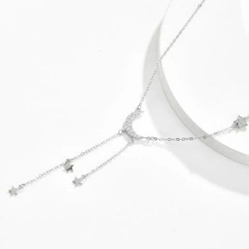 Ay ve Yıldız Gümüş Kolye