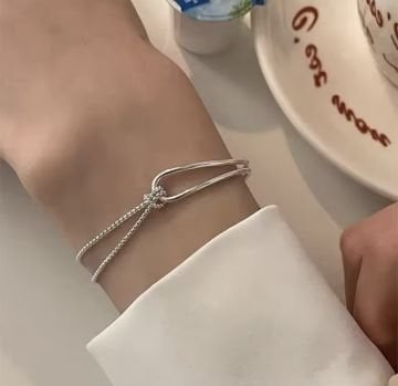 Minimal Tasarım Gümüş Bileklik