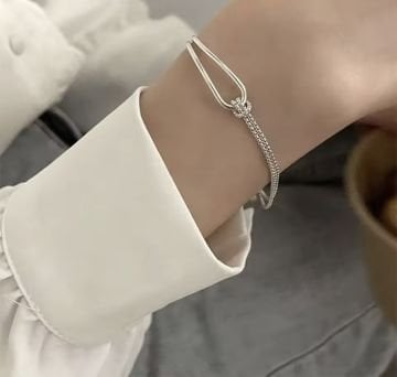 Minimal Tasarım Gümüş Bileklik