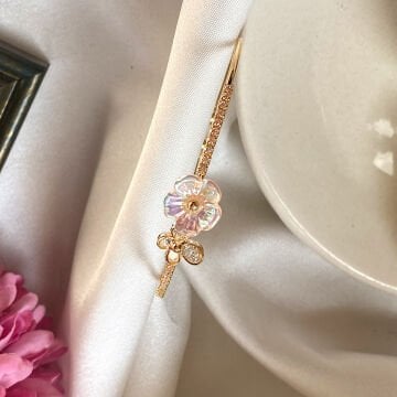 Çiçek Tasarım Taşlı Halka Bileklik