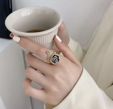 Vintage Siyah Gül Yüzük