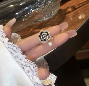 Vintage Siyah Gül Yüzük