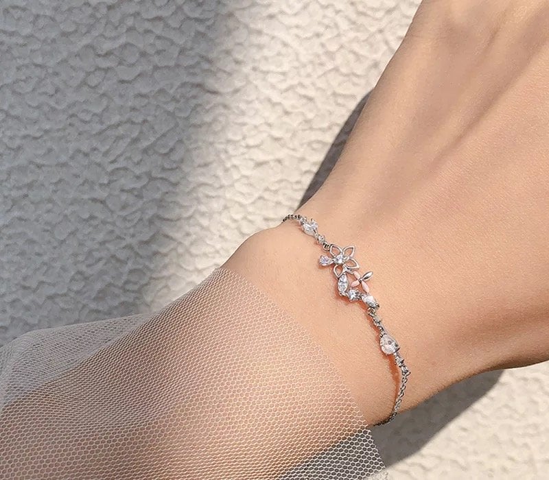 Flower Gümüş Bileklik