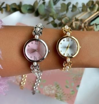 İnci Kordon Vintage Çelik Saat