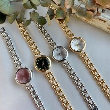 İnci Kordon Vintage Çelik Saat