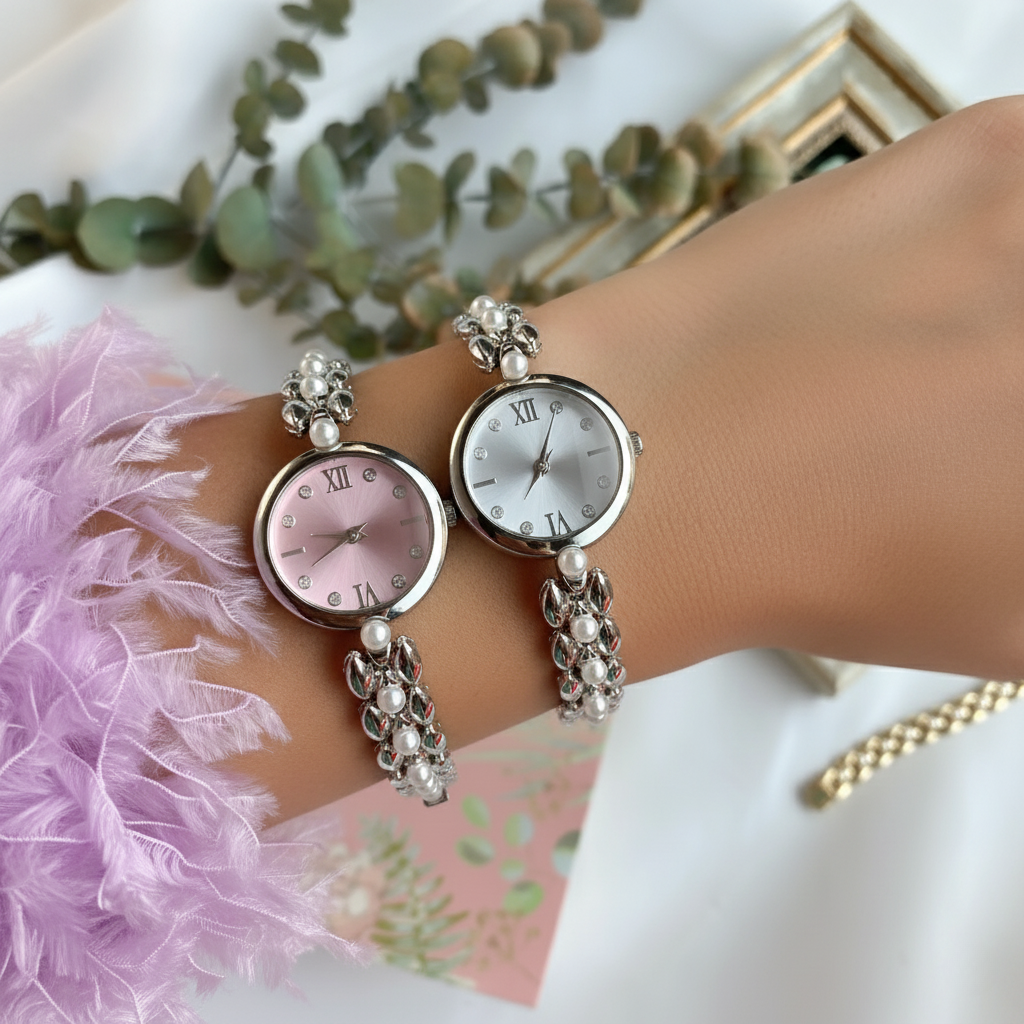 İnci Kordon Vintage Tasarım Saat