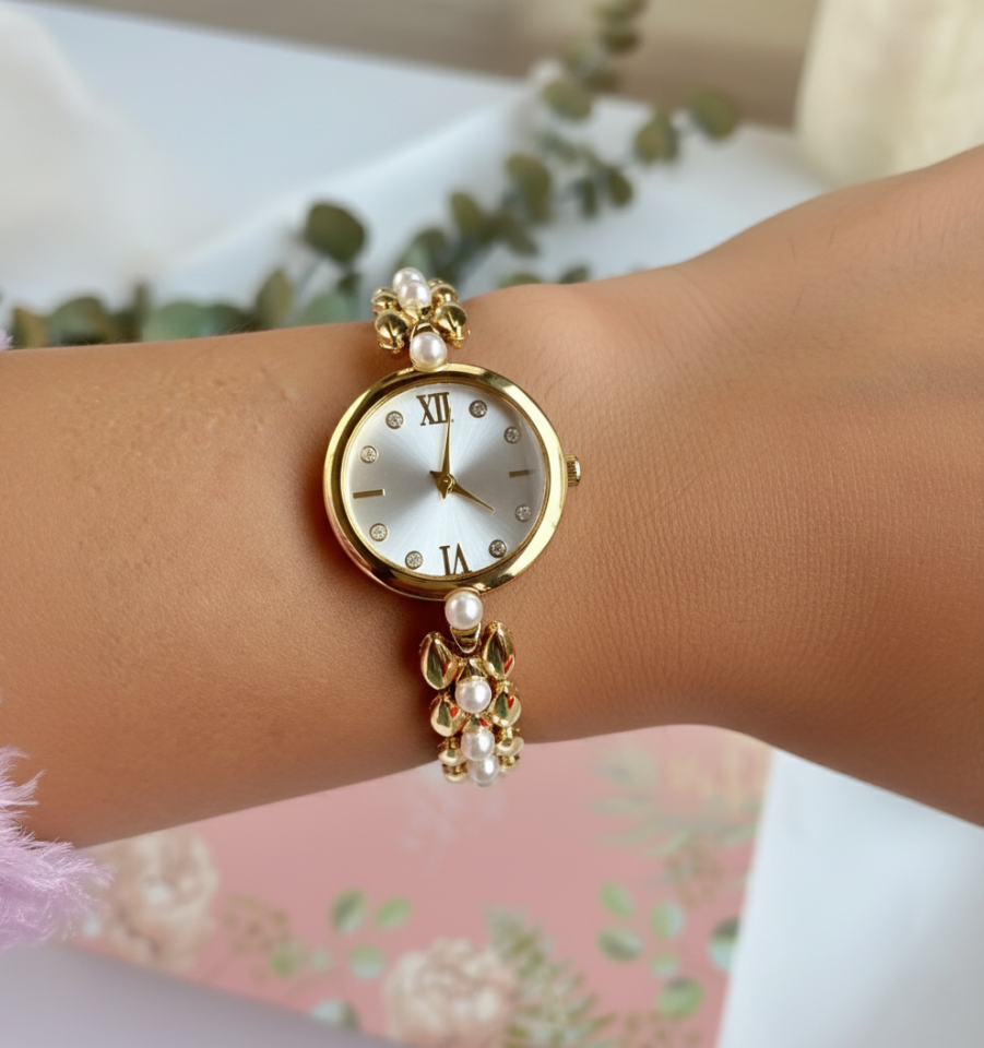 İnci Kordon Vintage Tasarım Saat