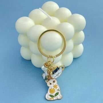 Sevimli Kedi Tasarım Anahtarlık