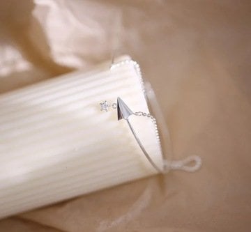 Kağıt Uçak Gümüş Bileklik