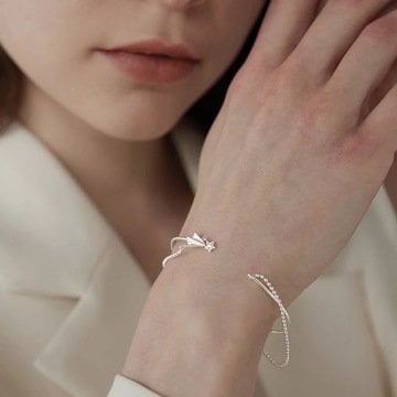 Kağıt Uçak Gümüş Bileklik