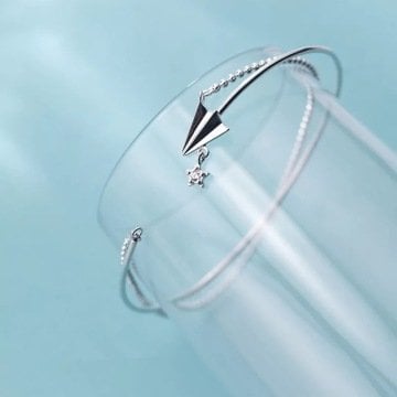 Kağıt Uçak Gümüş Bileklik