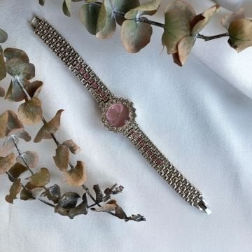 Kristal Taş Kordon Tasarım Saat