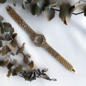 Kristal Taş Kordon Tasarım Saat