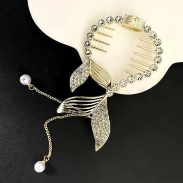 Kristal Taşlı Deniz Kızı Tasarım Toka