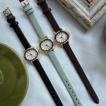 Elegance Oval Kadran Deri Kordon Saatler