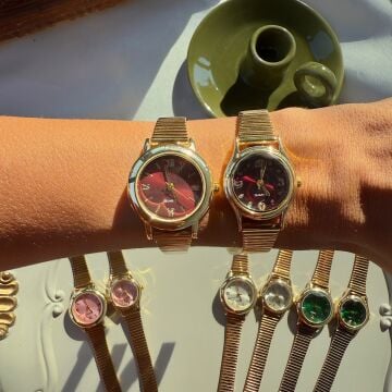 Renkli Kadran Tasarım Çelik Saatler