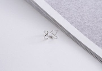 Çapraz Vintage Gümüş Yüzük