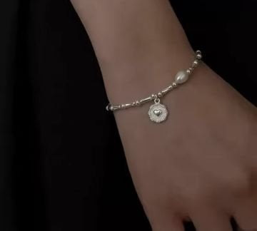 Heart of Pearl Gümüş Bileklik