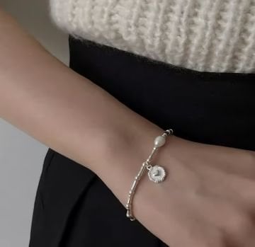 Heart of Pearl Gümüş Bileklik