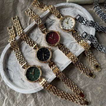 Renkli Kadran Yuvarlak Kasa Tasarım Saatler