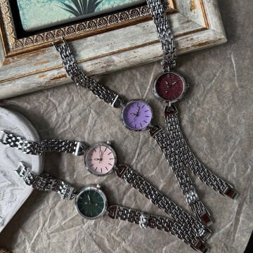 Renkli Kadran Yuvarlak Kasa Tasarım Saatler