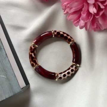 Renkli Leopar Desenli Kemik Bileklik