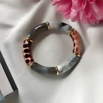 Renkli Leopar Desenli Kemik Bileklik