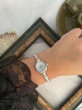 Kalp Parmak İzi Tasarım Saat Gold