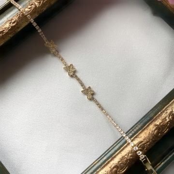 Kelebek Figürlü Çelik Bileklik