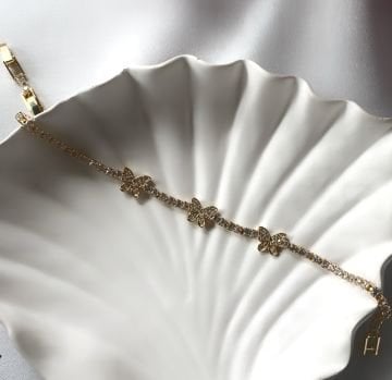 Kelebek Figürlü Çelik Bileklik