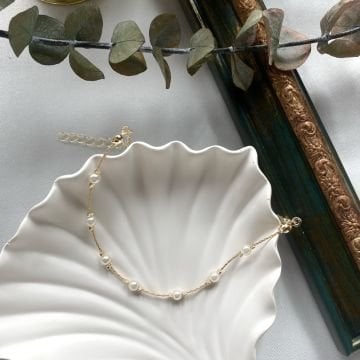 Minimal Tasarım İnci Bileklik