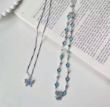 Blue Butterfly 2’li Kolye