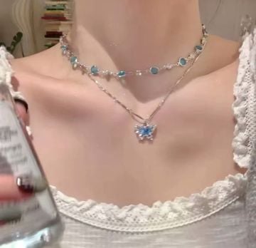 Blue Butterfly 2’li Kolye