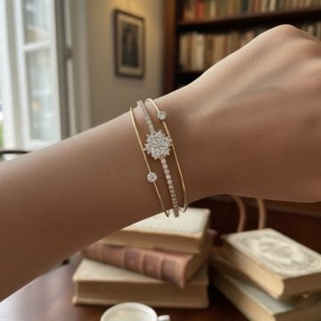 Kar Tanesi Halka Bileklik